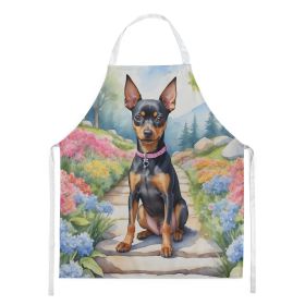 Miniature Pinscher Spring Path Apron Cooking Kitchen Server Baking Crafts Gardening for Adult Women Men, Unisex, Large, Multicolor